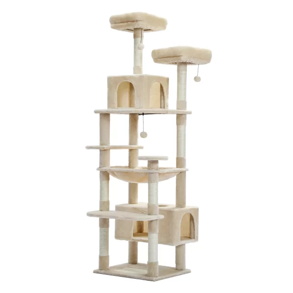 Large Cat Tree Tall Cat Tower for Indoor Cats Multi-Level Plush Cat Condo with Scratching Posts Scratching Boards - Image 18