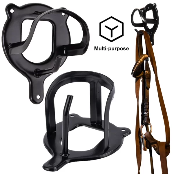 Horse Bridle Rack Metal Bridle Bracket Wall Mounted Bridle Hooks Horse Tack Storage Halter Hanger Horse Barn Supplies - Image 9