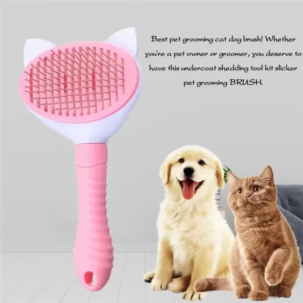 Pet Comb Cleaning High Quality Self cleaning Brush Professional Grooming brush for Dogs and Cats - Image 4