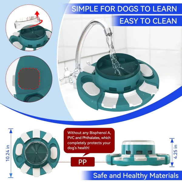 KADTC Dog Puzzle Toys w/Button Mind Games Level 2 in 1 Food Dispenser Slow Feeder Treat Puzzles Bowl Puppy Mental Stimulation - Image 5