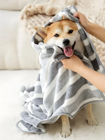 Oversized Dog Bathrobe Quick Drying Absorbent Golden Shiba Cat Towel for Pet Health Care And Hygiene