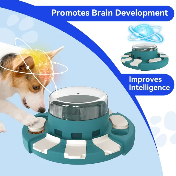 KADTC Dog Puzzle Toys w/Button Mind Games Level 2 in 1 Food Dispenser Slow Feeder Treat Puzzles Bowl Puppy Mental Stimulation - Image 3