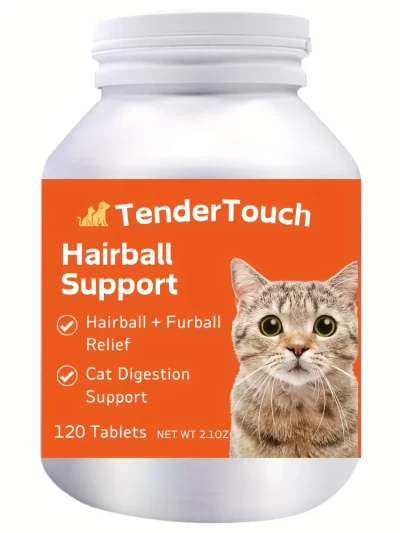 Hairball - 200 Tablets- Hairball Aid Supplement for Cats & Vitamins for Hairball Control and Digestive Support