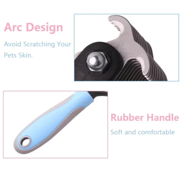 Pets Fur Knot Cutter Dog Grooming Shedding Tools Pet Cat Hair Removal Comb Brush Double sided - Image 3