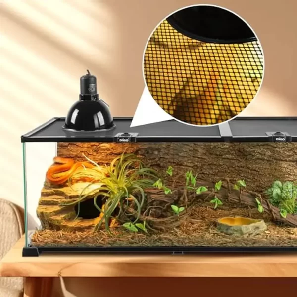 Reptile Terrarium 30x12x12 Glass Tank Top Feeding Dual Sliding Door Vent Easy Clean Kit Snake Lizard Bearded Dragon Hedgehog - Image 6