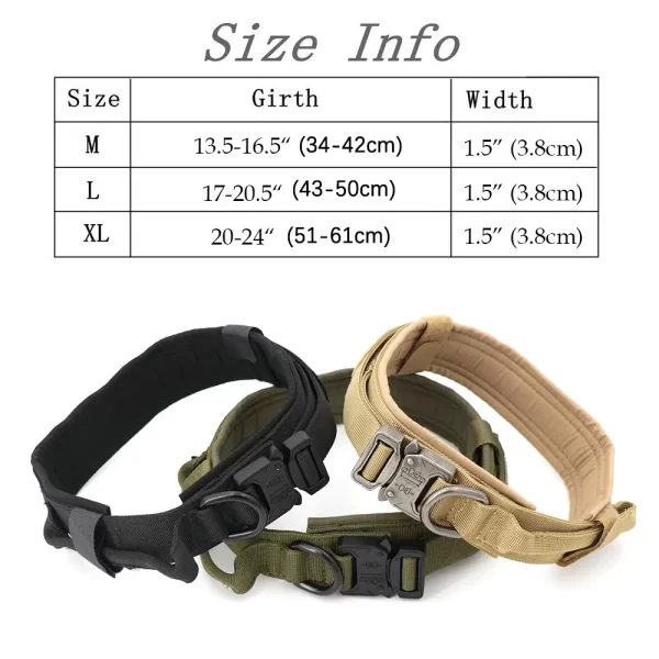 Dog Training Collar Adjustable Tactical Dog Collar And Leash Set Control Handle Pet Lead Collar For Dogs - Image 5
