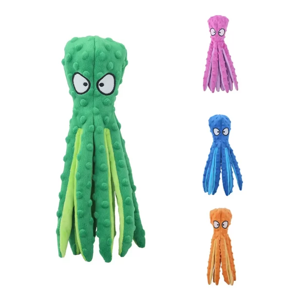 Pet Plush Toy Octopus Dog Toy Bite Resistant Sound Puppy squeaky Octopus Dog Rattle