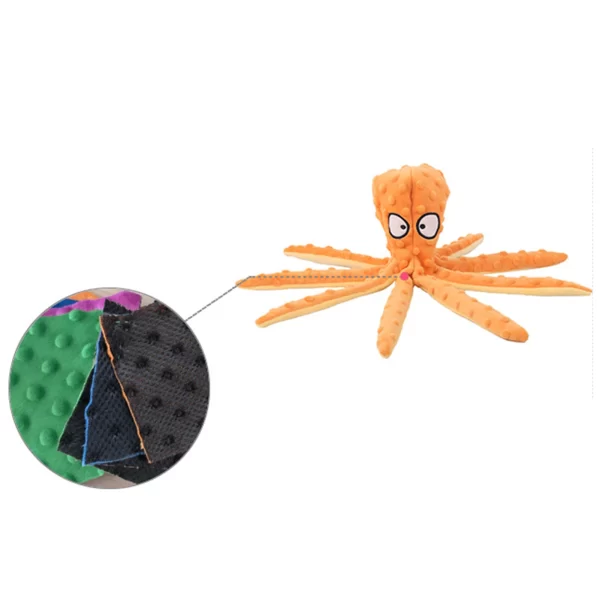 Pet Plush Toy Octopus Dog Toy Bite Resistant Sound Puppy squeaky Octopus Dog Rattle - Image 3