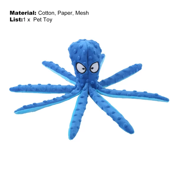 Pet Plush Toy Octopus Dog Toy Bite Resistant Sound Puppy squeaky Octopus Dog Rattle - Image 6