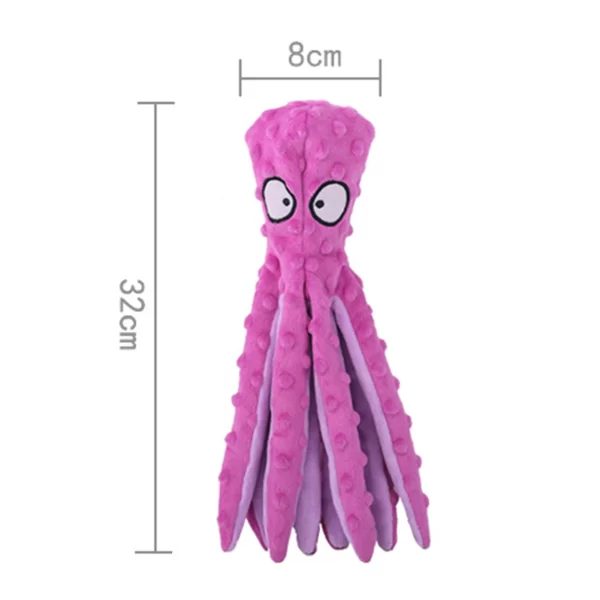 Pet Plush Toy Octopus Dog Toy Bite Resistant Sound Puppy squeaky Octopus Dog Rattle - Image 4