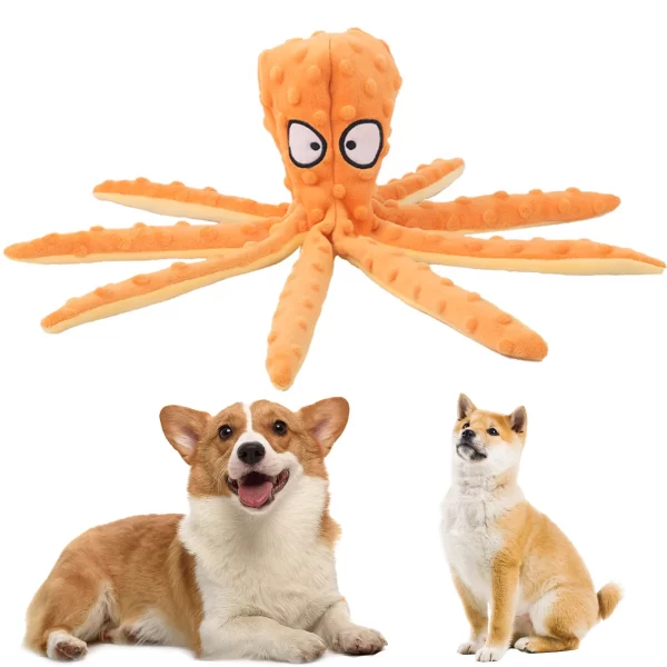 Pet Plush Toy Octopus Dog Toy Bite Resistant Sound Puppy squeaky Octopus Dog Rattle - Image 5