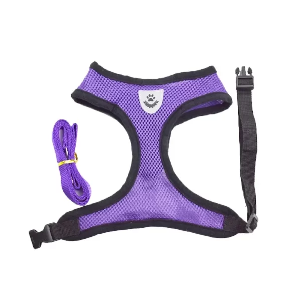 Dog/Cat Adjustable Harness Vest Walking Lead Leash For Puppy's Dogs Cats Polyester Harness For Small, Medium Dog and Cats - Image 10