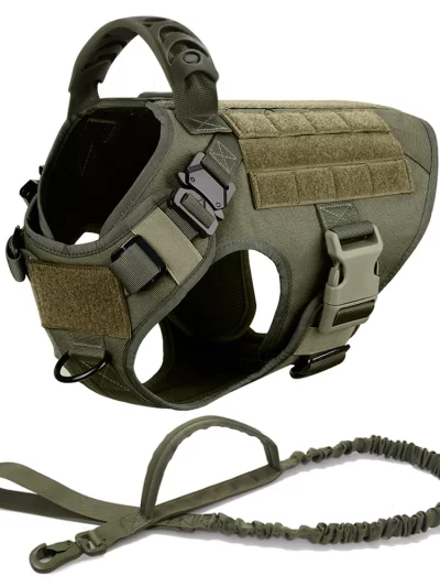 Tactical Dog Harness Leash Set for Large Dogs