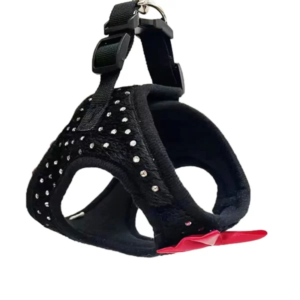 Bowknot Dog Vest Harness Chest Rope Set Harness and Leash Kit Adjustable Harness for Small Dogs Outdoor Walking - Image 5