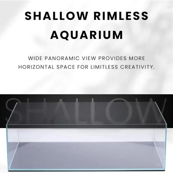 Ultra Clear Rimless Aquarium - Low Iron Glass Fish Tank with 45° Mitered Edges, 5mm-15mm Thick, Leveling Mat Included - Image 2