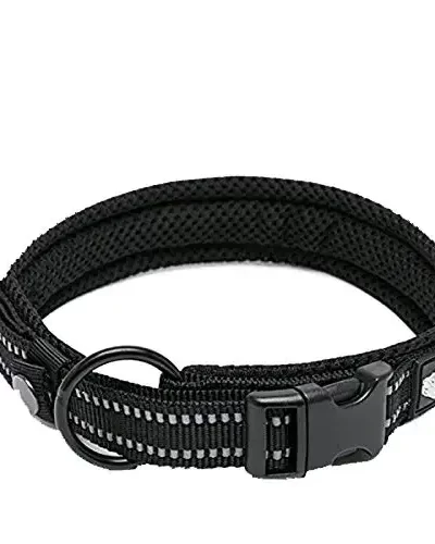 Truelove Dog Collar Nylon Adjustable Webbing Padded Soft Reflective Durable Heavy Duty