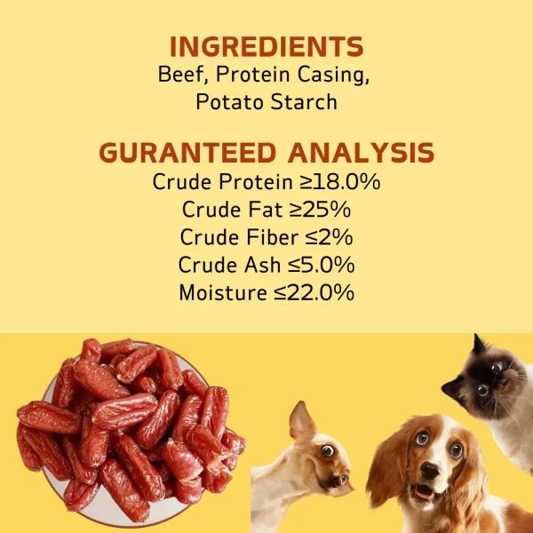 Beef Sausage, All Natural Ingredients, Natural Dog Treats, Healthy, Easily Digestible - Image 6
