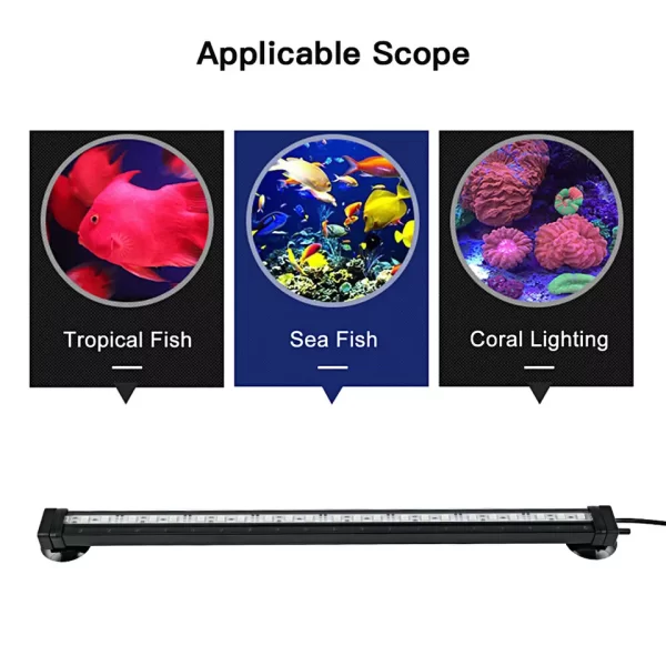 Aquarium Underwater Air Bubble LED Light Fish Tank RGB Submersible Lamp + Remote - Image 3