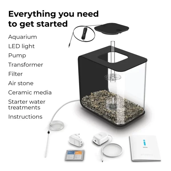 Acrylic Aquarium 8 Gallon with Light, Patented 5 Stage Filtration System, Transparent Sides Easy Maintenance Fish Tank - Image 3