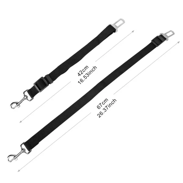 2Pcs Pet Dog Seat Belt Leash Adjustable Dog Cat Safety Leads - Image 2