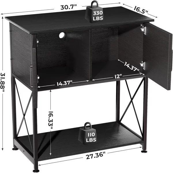20-29 Gallon Aquarium Stand Metal Frame Fish Tank Stand with Cabinet Storage for 20 Gallon Long Aquarium,30.7" L*16.5" W Tabletop - Image 6
