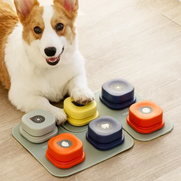 Buttons with Rubber Mat Recordable Dog/Cat Talking Buttons Set Communication - Image 10
