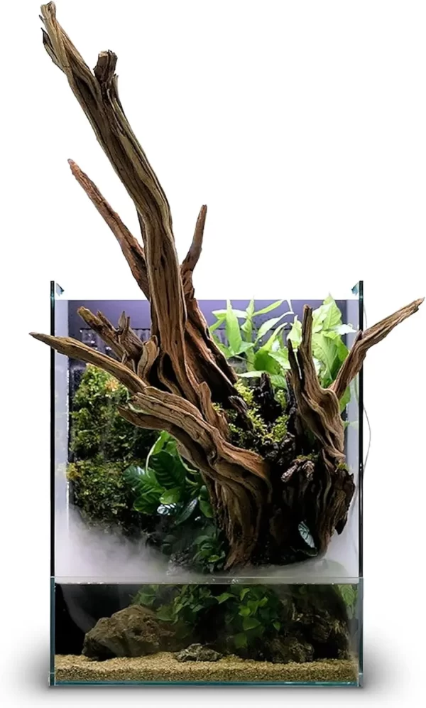 Integrated Paludarium Tank - All in One Aquarium w/Waterfall, Mist Maker, Water Pump, Modern Fish Tank w/Filtration - Image 3