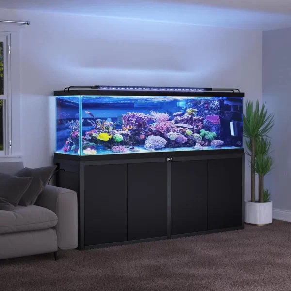 125-150 Gallon Fish Tank Stand, Heavy Duty Metal Aquarium Stand with Power Outlet and Cabinet - Image 3