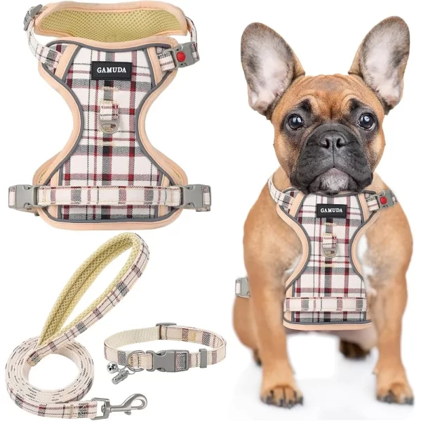 Adjustable No Pull Dog Harness Collar Leash Set Reflective Pet Vest Comfortable Breathable