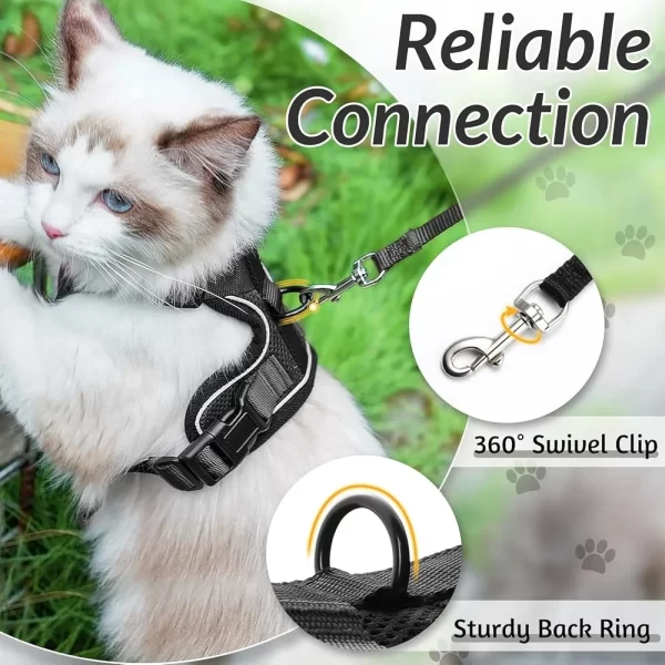 Cat Harness and Leash Soft Adjustable Breathable Vest Heavy Duty Easy Control Outdoor Walking Training - Image 6