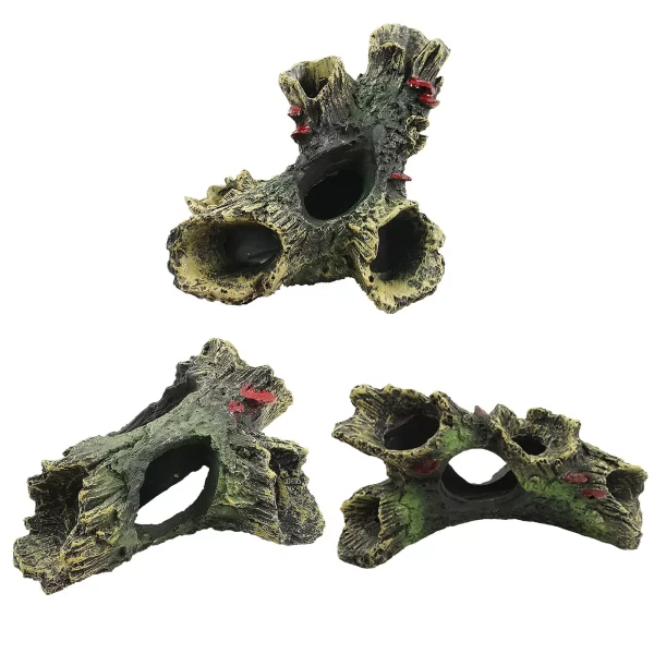 Artificial Landscape Ornament Multifunction Aquarium Hollow Log Decor Non-toxic Resin Fish Hiding Cave for Fish Tank Aquarium - Image 6