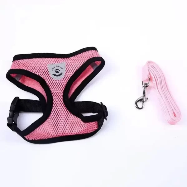 Dog/Cat Adjustable Harness Vest Walking Lead Leash For Puppy's Dogs Cats Polyester Harness For Small, Medium Dog and Cats - Image 5