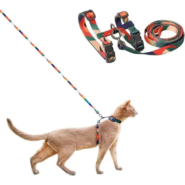 Adjustable Cat Harness and Leash Set Escape Proof Soft Lightweight Travel Walking Gear Kittens, Cats and Rabbits