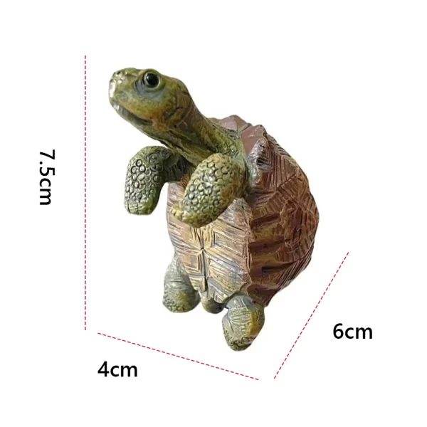 Resin Turtle Statue Flower Pot Hanger Planter Edge Decoration Simulation Tortoise Figurine Home Garden Fish Tank Small Ornaments - Image 5