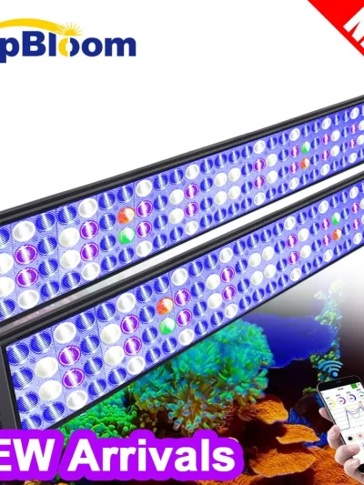 2PCS PopBloom-H75 WiFi Marine Aquarium Light Full Spectrum, Professional Saltwater Aquarium Lamp, Coral Reef Fish Tank LED