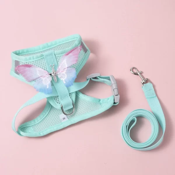 Cute Butterfly, Breathable Dog Harness Set for Small Dogs Cat Puppy Chest Vest Leash - Image 8