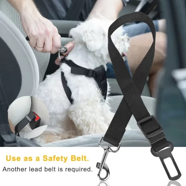 2Pcs Pet Dog Seat Belt Leash Adjustable Dog Cat Safety Leads - Image 6