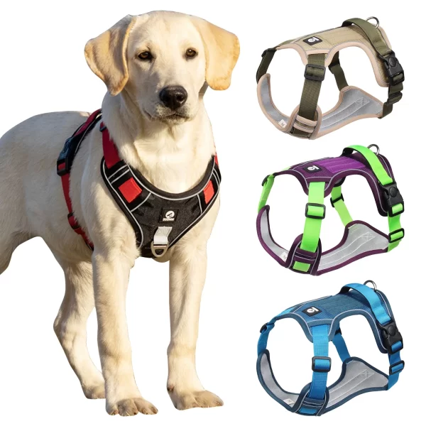 Dog Harness Reflective Medium/Large Dogs Tactical Vest Waterproof Oxford Cloth