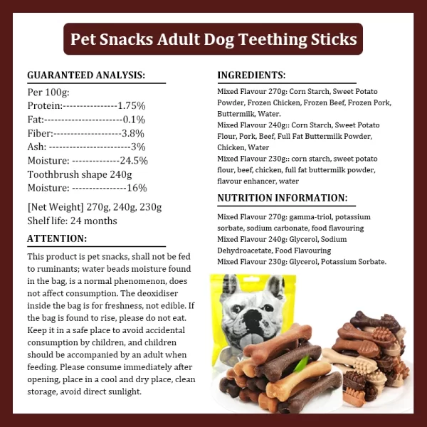 Dog Bruxism Stick Toothbrush Bone Shape Fresh Delicious Nutritious Healthy Adult Dogs Puppy Training Rewards Pet Snacks - Image 6