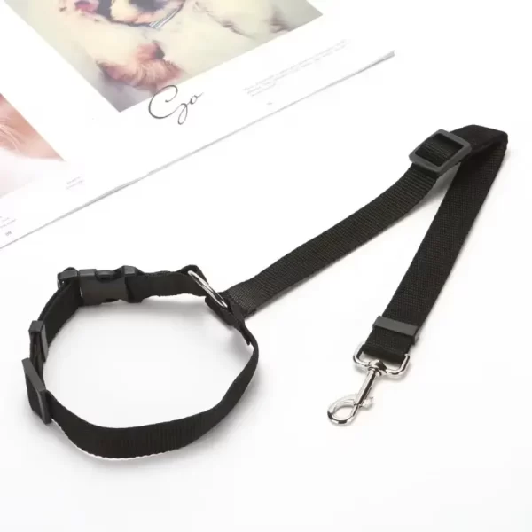 Solid Color Two-in-one Pet Car Seat Belt Nylon Lead Leash Backseat Safety Belt Adjustable Dog/Cat Harness Collar Pet Accessories - Image 11