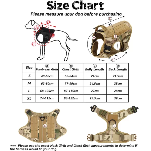 Military Large Dog Harness Collar Leash Bags Patches Set Training Vests Tactical Dogs Harnesses - Image 3