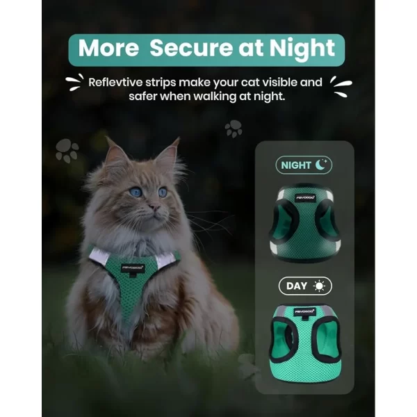 Cat Harness Leash Set Escape Proof Step In Lightweight Soft Vest No Choke Design Comfortable Breathable Mesh - Image 5
