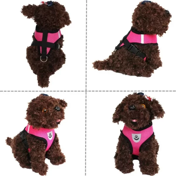 Dog/Cat Adjustable Harness Vest Walking Lead Leash For Puppy's Dogs Cats Polyester Harness For Small, Medium Dog and Cats - Image 2