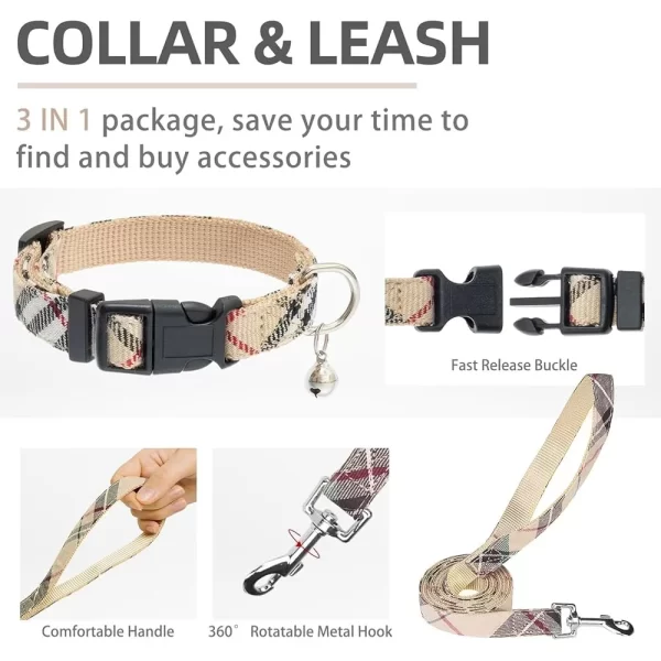 Adjustable No Pull Dog Harness Collar Leash Set Step In Breathable Soft Pet Gear Small Medium Dogs Outdoor Walking Running - Image 4
