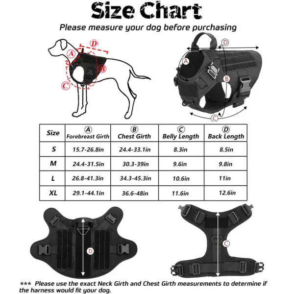 Tactical Dog Harness Leash Set for Large Dogs - Image 2