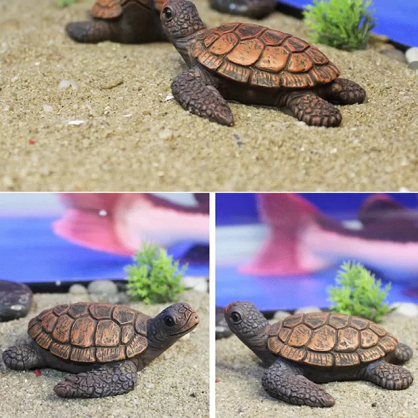 Mini Sea Turtle Model Resin Aquarium Fish Tank Home Landscape Ornaments Decoration Accessories - Image 4