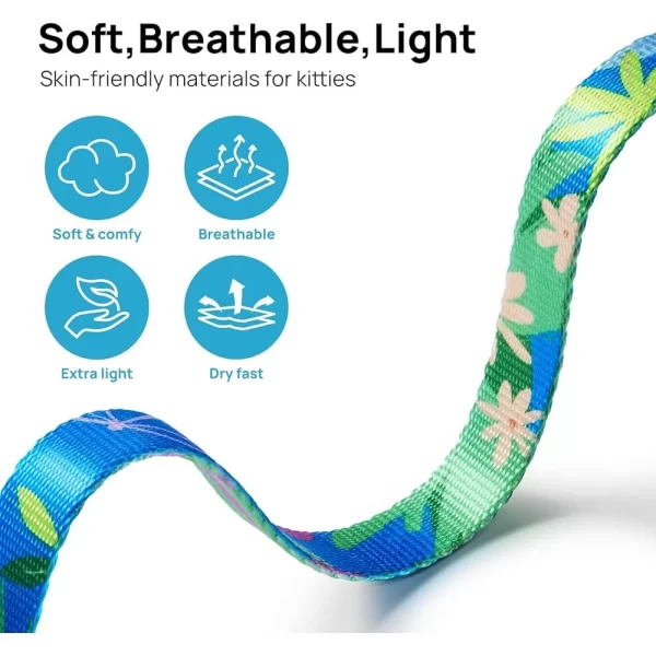 Adjustable Escape Proof Cat Harness and Leash Set Comfortable Lightweight Soft Breathable Safe Walking - Image 3