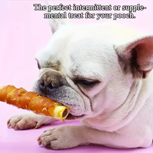 2-Pack(2 x 150g/5.3oz) 300g/10.6 Chicken Wrapped Cowhide Stick, Meat Dog Snacks, Made From Chicken Meat And Beef Skin - Image 2