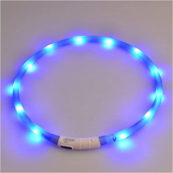 LED Dog Collar, USB Rechargeable Glowing Collars, Light Up Collar Improved Pet Safety &Visibility at Night, 3 Flashing Modes, - Image 8