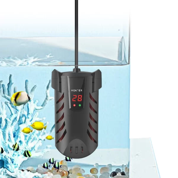 Aquarium Water Heater with Suction Cup Fish Tank Explosion-Proof Heating Rod Dual Probe Temperature Adjustment - Image 2